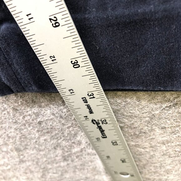 J. Crew Bowery Chino Pants Mens 32x32 Navy Blue Classic Fit Straight Falt Front - Picture 7 of 10